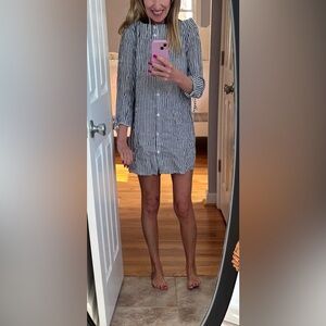 Love Notes Monochrome Striped Swim Coverup